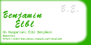 benjamin elbl business card